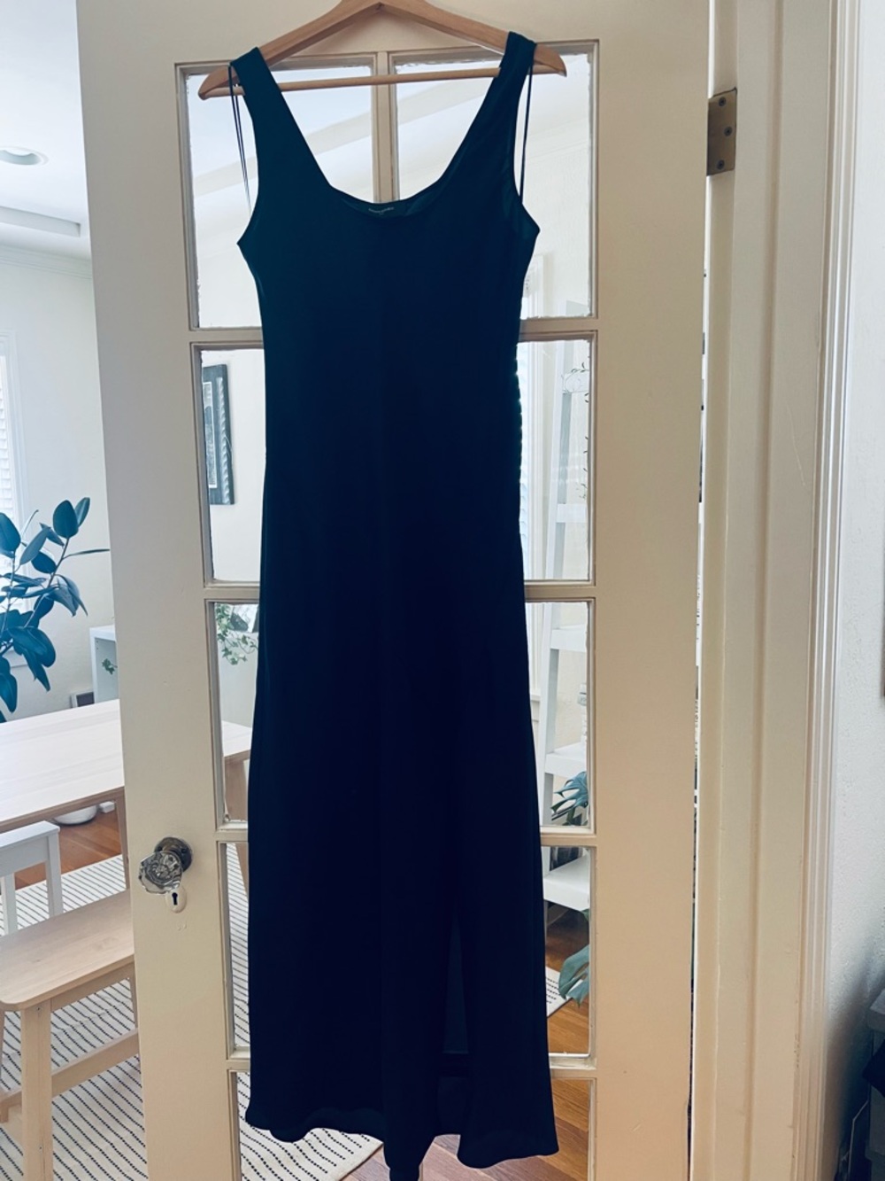 Banana Republic Navy Scoop Neck Maxi Dress with Side Slit